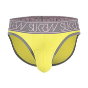 SUKREW Briefs Classic Large Cupping Pouch Cotton Brief Ice Lemon
