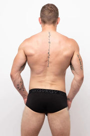 SUKREW Low-Rise Apex Briefs With Rounded Cupping Pouch Stretchy Brief Black 39