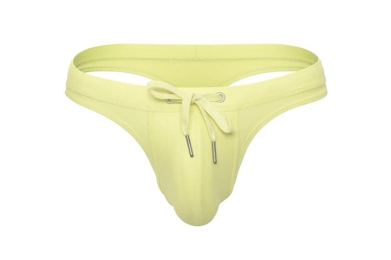 SUKREW Low - Rise Swim Thong Torrent Round Contour Pouch Lemon Sorbet 331