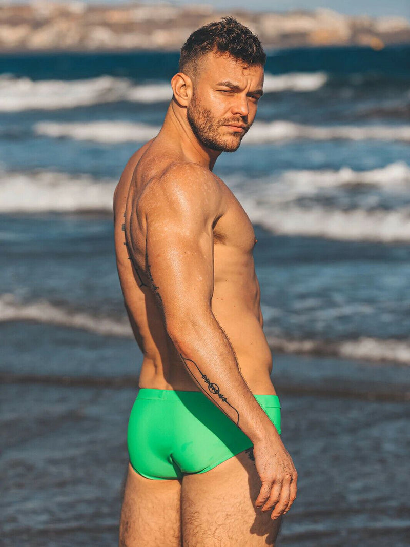 SUKREW Swim-Brief Torrent Low Rise Swimwear Stretch Contoured Pouch Green 23