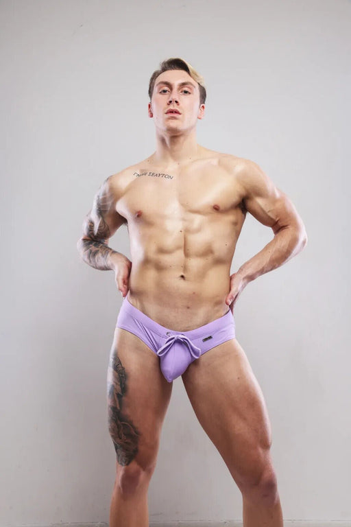 SUKREW Swim Briefs Torrent Rounded Contoured Pouch Lined Blueberry Milkshake 352