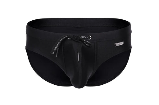 SUKREW Swim Briefs Torrent Rounded Contoured Pouch Lined in Jet Black 351