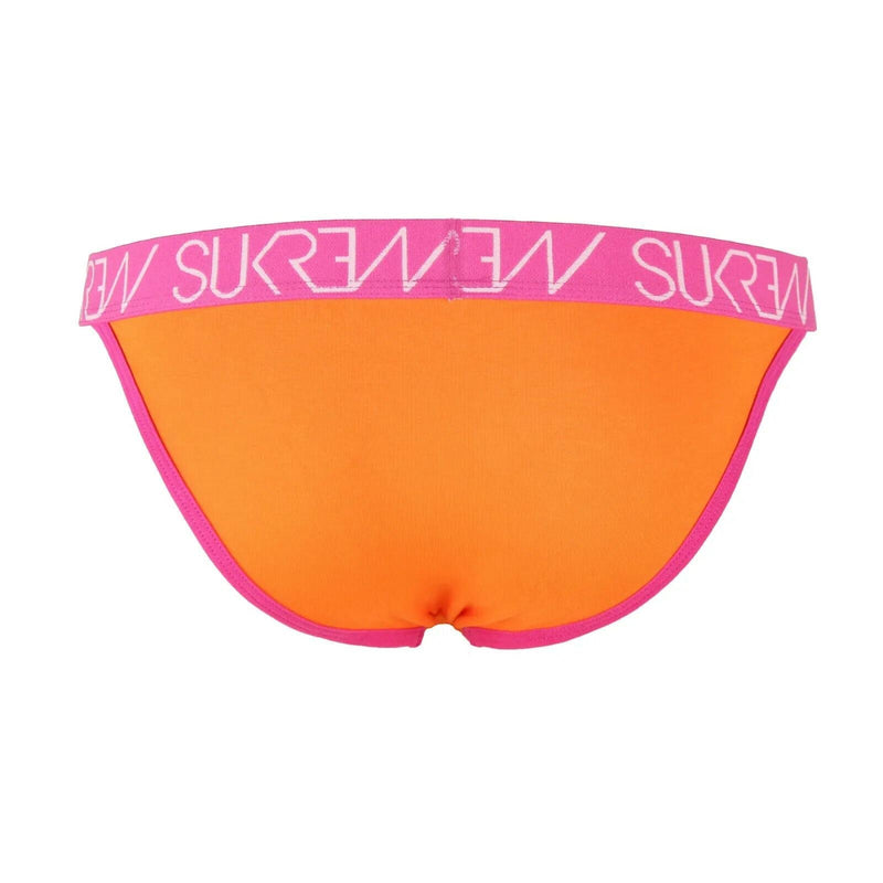 SUKREW Tanga Brief With Large Contoured Pouch & Skimpy Back Sunrise Orange 38