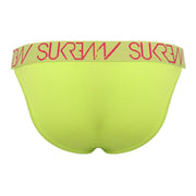 SUKREW Tanga Briefs Large Contoured Pouch Unlined Brief Lime Green 52