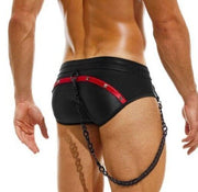 Swimwear Modus Vivendi Dark Swim-Brief Removable Chain Fast-Dry Red GS2212 27