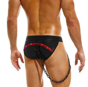 Swimwear Modus Vivendi Dark Tanga Swim-Briefs With Removable Chain Red GS2211 27