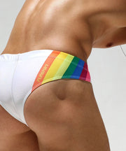 Swimwear RUFSKIN RAINBOW Swim-Briefs Cheeky Cut Inner Drawcord White 76