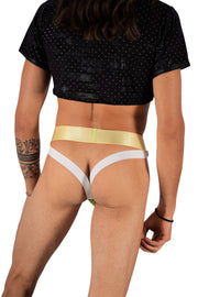 TANN MONTREAL Jock With Lifting Rear Elastic Jockstrap LIME 3