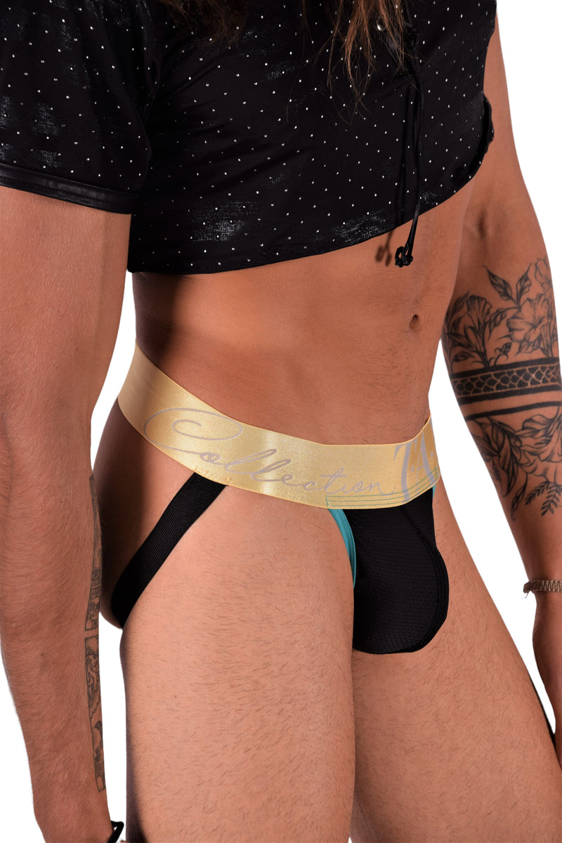 TANN MONTREAL Micro-Mesh Jock Lightweight  Rear Elastic Jockstrap Turquoise 5