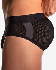 TEAMM8 Aerial Briefs Luxury & Classic 4-Way Stretch Brief Mesh Net Black 18