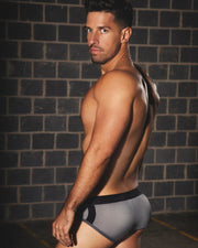 TEAMM8 Aerial Briefs Luxury & Classic 4-Way Stretch Brief Mesh Net Metal 10