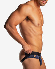 TEAMM8 Aerial Jock Luxury & Classic Jockstrap 4-Way Stretch Mesh Pannel Indigo 5