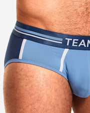 TEAMM8 Base Brief Soft Hand Feel Quick-Dry Slip Blue 14