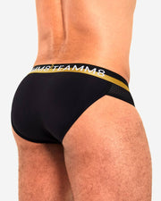 TEAMM8 Brief ZEUS With Shield-Like Pouch Mesh Bands Briefs Black 6