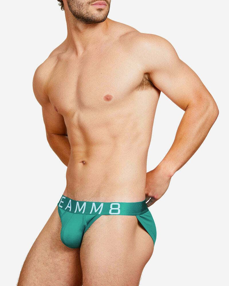 TEAMM8 Briefs Spartacus Quick-Dry Low-Rise Brief Blue Grass Green 11