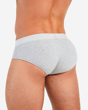 TEAMM8 Classic Brief Super Soft Fly Front Cotton Stretchy  Slip Grey Marle 14