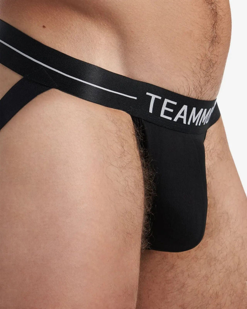 TEAMM8 ICON Jock Metallic WaistBand Quick-Dry Modal Jockstrap Black 23