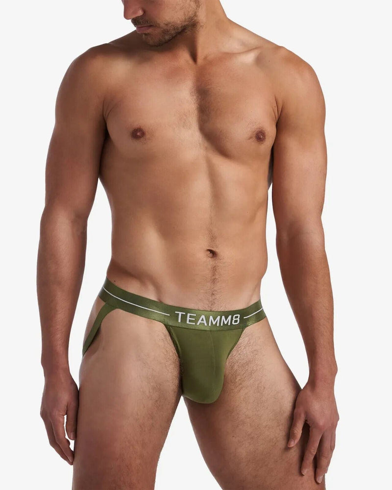 TEAMM8 ICON Jock Ultra Comfortable Quick-Dry Jockstrap Olive Green 22