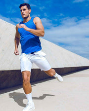 TEAMM8 Tank Advantage Mesh Blue high Performance Workout Tanktop Royal Blue 12