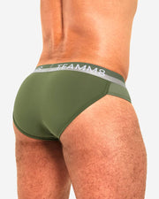 TEAMM8 ZEUS Brief With Shield-Like Pouch Mesh Bands Briefs Khaki 6