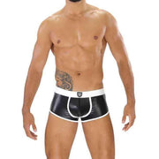 TOF PARIS Bottomless Boxer Stretchy Microfiber Contour Bulge Black & White 3