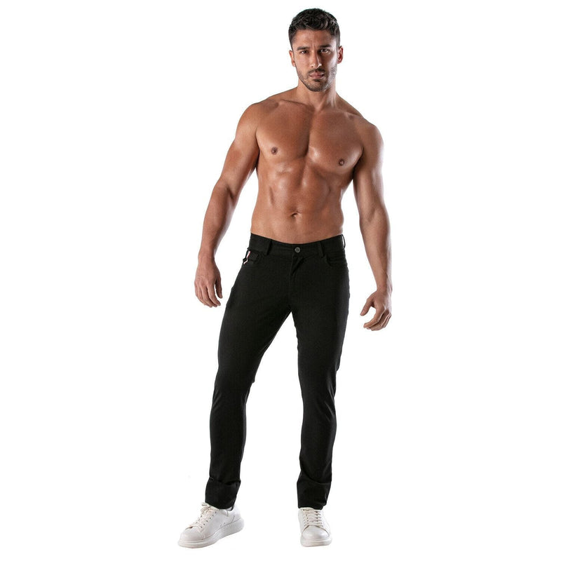 TOF PARIS Chino Pants Low-Rise Stretchy Cotton 5-Pockets Patriot Classy Black