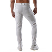 TOF PARIS Chino Pants Low-Rise Stretchy Cotton 5-Pockets Patriot Classy White