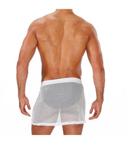 TOF PARIS Circuit Mesh Skirt Completly Transparent Easy Opening Sarong White