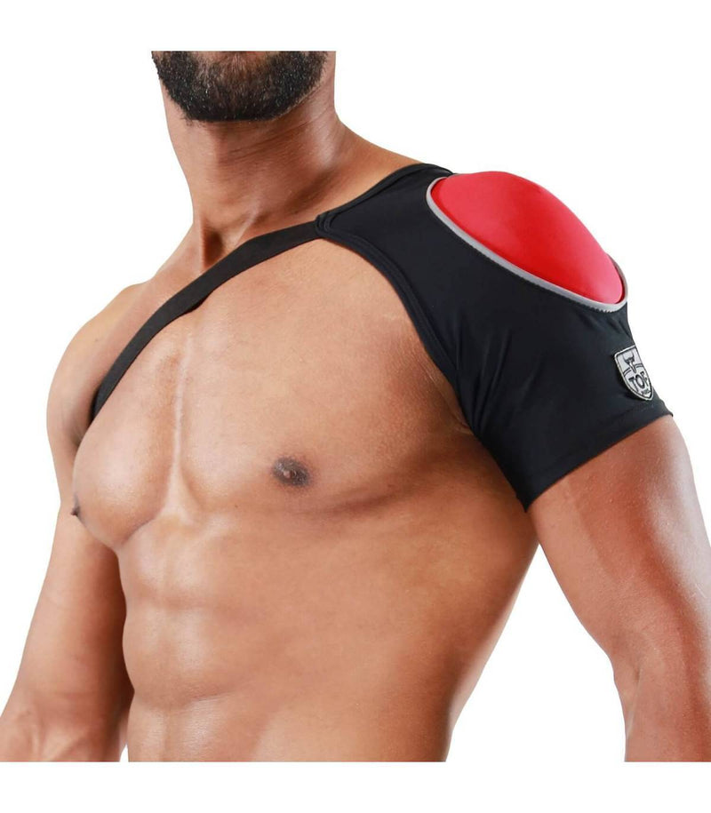 TOF PARIS Fetish Shoulder Harness Elegant Garments Clubbing Black/Red