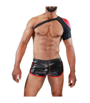 TOF PARIS Fetish Shoulder Harness Elegant Garments Clubbing Black/Red