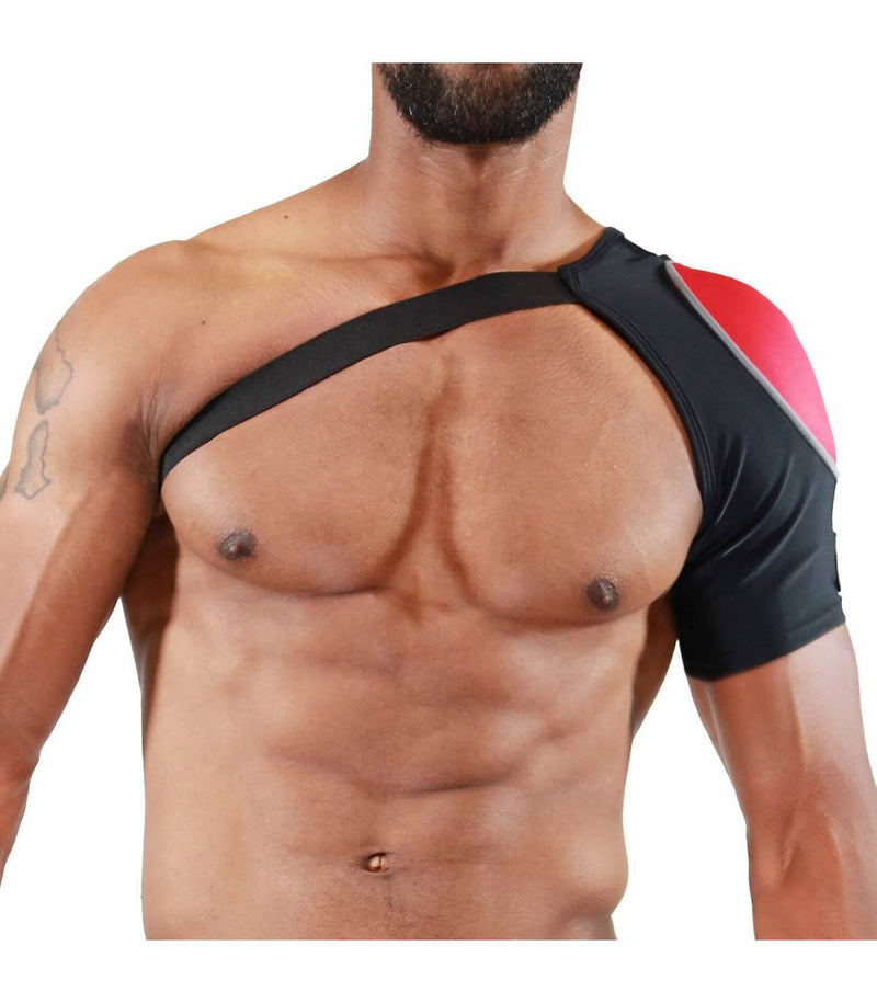 TOF PARIS Fetish Shoulder Harness Elegant Garments Clubbing Black/Red