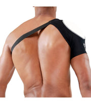 TOF PARIS Fetish Shoulder Harness Elegant Garments Clubbing Black & White