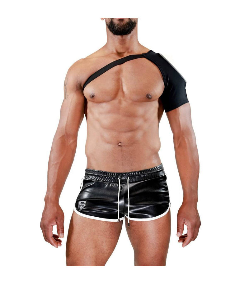 TOF PARIS Fetish Shoulder Harness Elegant Garments Clubbing Black & White