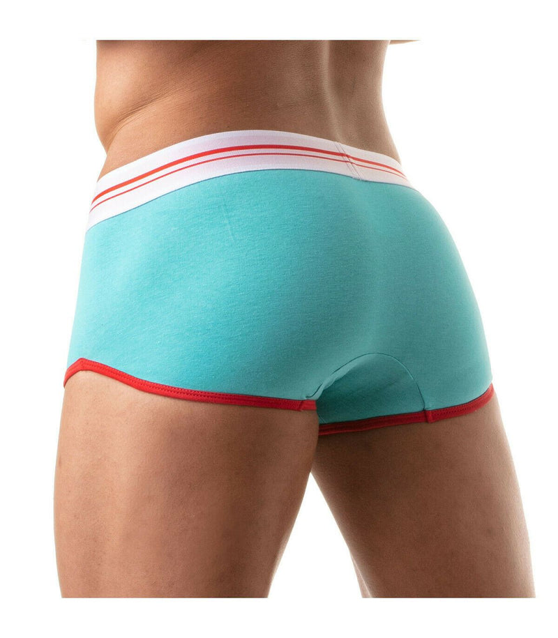 TOF PARIS French Boxer Trunks Stretch Soft Cotton Jersey Turquoise 14