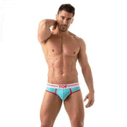 TOF PARIS French Cotton Briefs Low-Waist Contrasting Turquoise 43