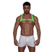 TOF PARIS H-Shaped Elastic Harness With Back-Zamac Buckle Neon Green