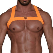 TOF PARIS H-Shaped Elastic Harness With Back-Zamac Buckle Neon Orange