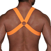 TOF PARIS H-Shaped Elastic Harness With Back-Zamac Buckle Neon Orange