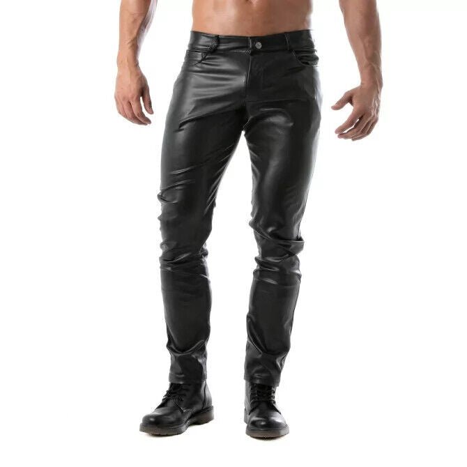 TOF PARIS Kinky Bottomless Pants Fashion Leather - Look Versatile Pant 47A2