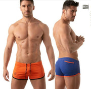 TOF PARIS Mesh Shorts Retro Microfiber Low-Waist Fitted Orange Short 5