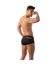 TOF PARIS Mesh Shorts Retro Microfiber Low-Waist Fitted Short Black 5