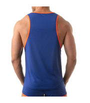 TOF PARIS Mesh Tank Top Lightweight Flared-Cut Classy Sport Tank Royal Blue 5