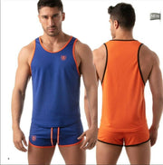 TOF PARIS Mesh Tank Top Lightweight Flared-Cut Classy Sport Tank Royal Blue 5