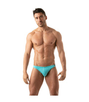 TOF PARIS Mini Brief Low Waist Stretch Cotton Bikini Briefs Turquoise 65