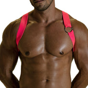 TOF PARIS Party Boy Wide Elastic Harness With Zamac Buckle Neon Pink