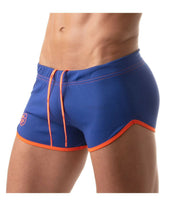 TOF PARIS Shorts Mesh Retro Microfiber Low-Waist Fitted Short Royal Blue 5