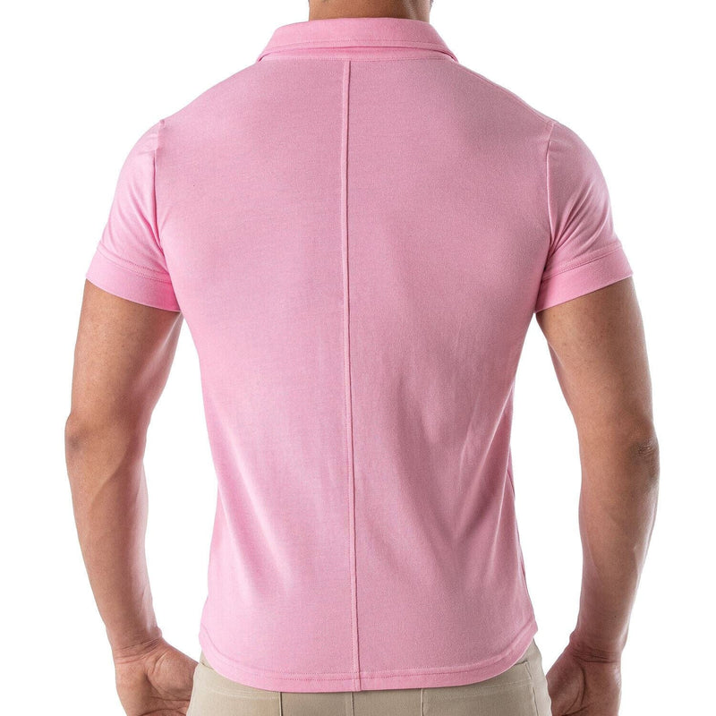 TOF PARIS T-Shirts Short-Sleeved Cotton Piqué Shirt Pink