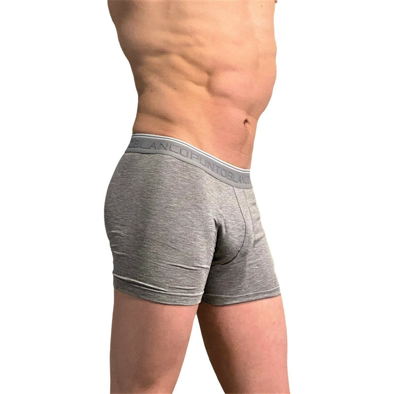 Twin Pack Bamboo Boxers PUNTO BLANCO Antibacterial Eco-Boxer Grey 3404-654