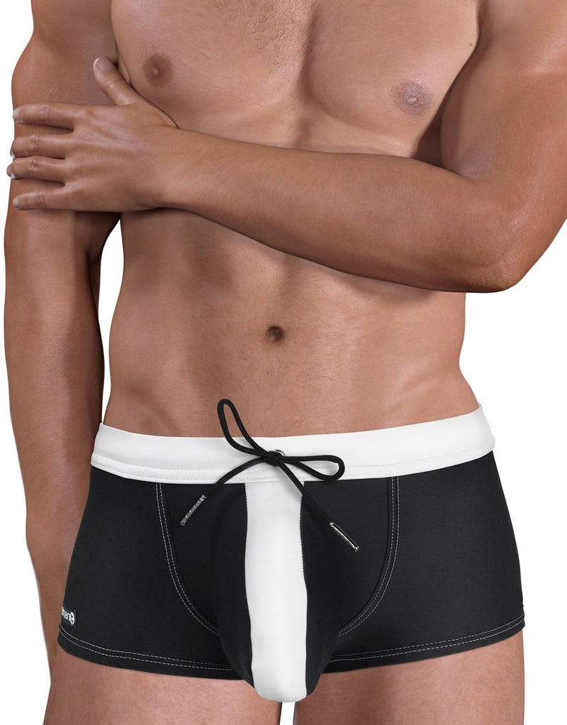 WildmanT Swimwear Moby Big Boy Pouch Swim-Trunk Square Cut White MDS-SQ