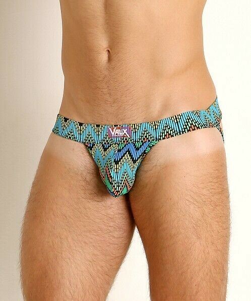 XL Thongs - Blue Zig Zag VAUX VX4 Thong By Cellblock 13